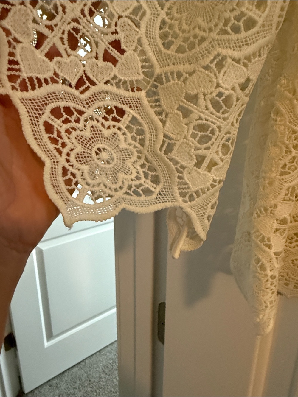 Ruby Rd. Ivory Crochet Lace Open-Front Tunic - Picture 4 of 6